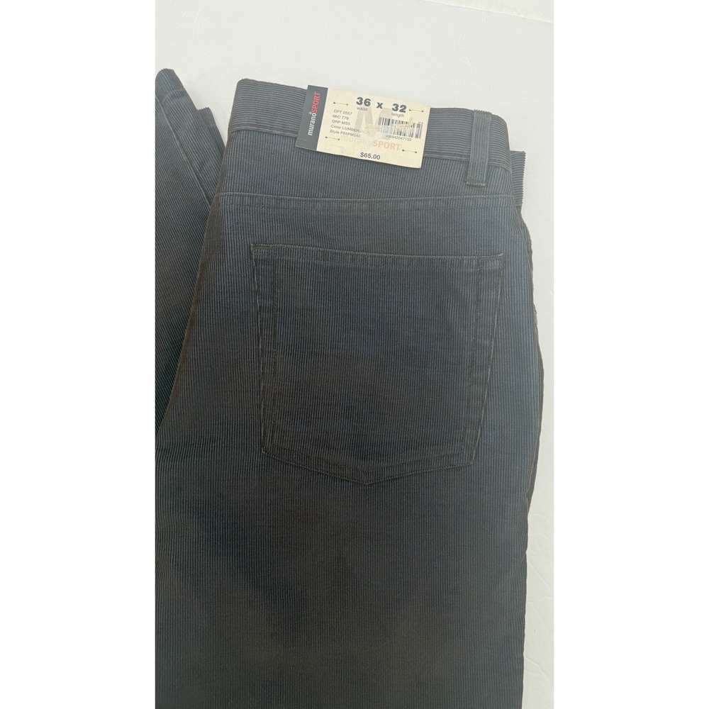 Murano Sport 36x32 Textured Micro Cord Pants Brown Lumberjack NWT Straight Leg
